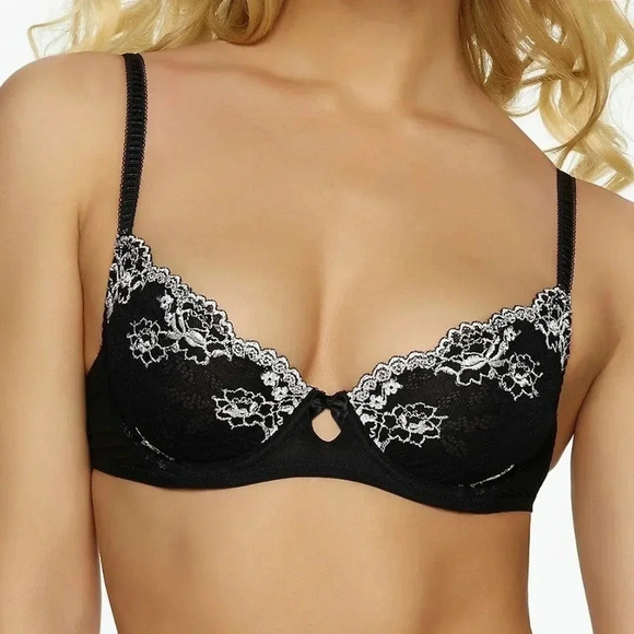 38C Jezebel 10039 Demeure Unlined Balconet UW Bra Black NWT - Picture 9 of 9